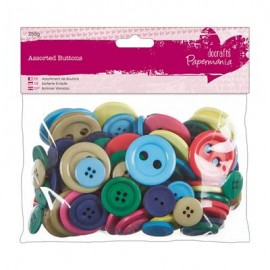 Assorted Buttons (250g) - Brights