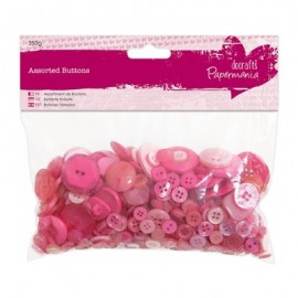 Assorted Buttons (250g) - Pink