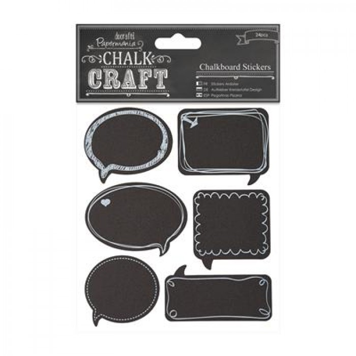 Chalkboard Stickers (24pcs) - Speech Bubbles