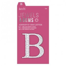 Adhesive Gem Letter - B - Jewels &amp; Gems