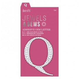 Adhesive Gem Letter - Q - Jewels &amp; Gems