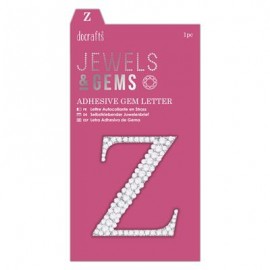 Adhesive Gem Letter - Z - Jewels & Gems