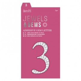 Adhesive Gem Number - 3 - Jewels & Gems