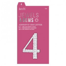 Adhesive Gem Number - 4 - Jewels & Gems