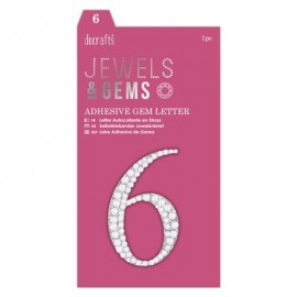 Adhesive Gem Number - 6 - Jewels & Gems