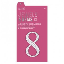 Adhesive Gem Number - 8 - Jewels & Gems