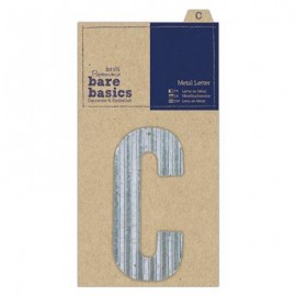 Metal Letters (1pc) - Bare Basics - C - Silver