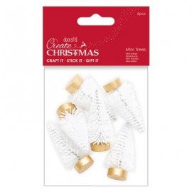 Mini Trees (6pk) - Create Christmas - White