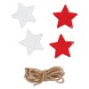 Create Christmas Red & White Felt Stars (8pcs)