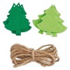 Create Christmas Green Felt Trees (8pcs)