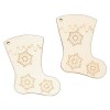 Etched Wooden Tags (4pk) - Create Christmas - Stocking