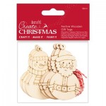 Festive Wooden Gift Tags (6pcs) - Create Christmas