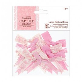 Large Ribbon Bows (12pcs) - Capsule - Wild Rose