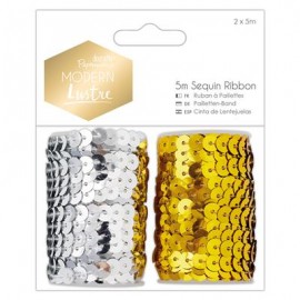 5m Sequin Ribbon (2pk) - Modern Lustre