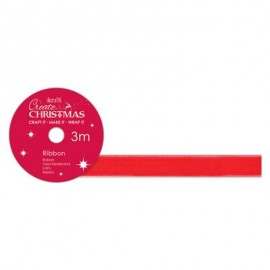 Velvet Ribbon (3m) - Red - Create Christmas