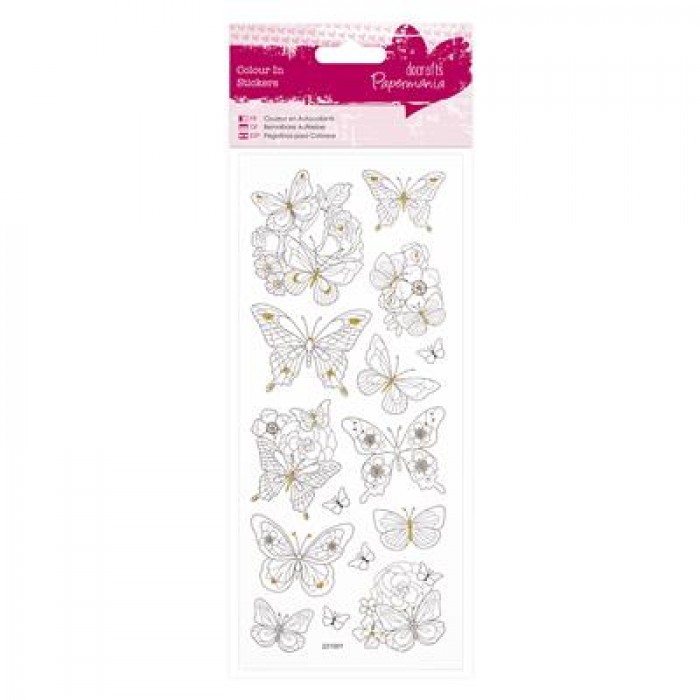 Colour In Glitter Stickers - Butterflies