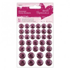 Shimmer Dome Stickers (36pcs) - Pink