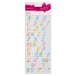 Foil Stickers - Watercolour Alphas