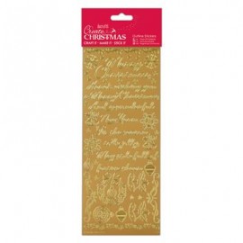 Outline Stickers - Traditional Xmas Verses - Gold