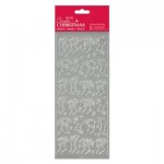 Outline Stickers - Stockings - Silver