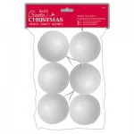 Make Your Own Polystyrene Decorations 7cm (6pcs) - Baubles