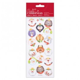 Foil Stickers - Create Christmas - Face Baubles