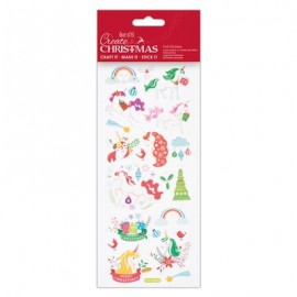Foil Stickers - Create Christmas - Unicorn Rainbows