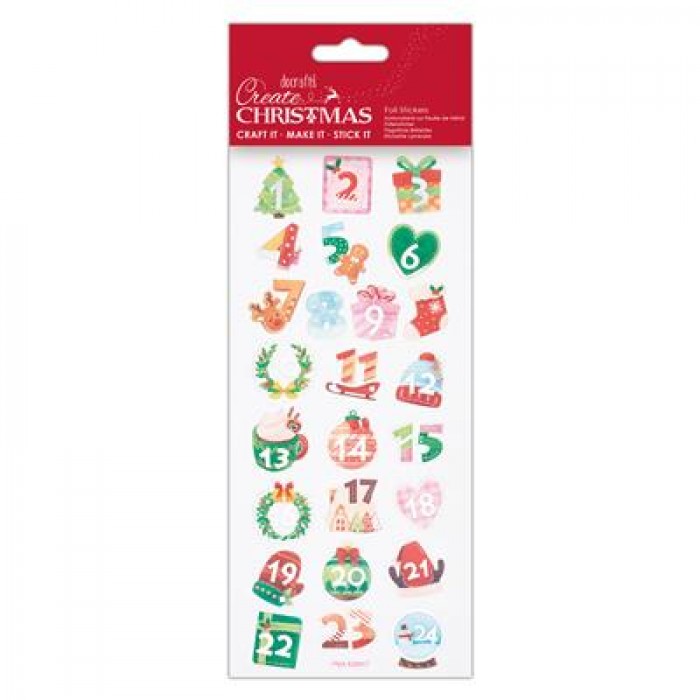 Foil Stickers - Create Christmas - Advent Numbers