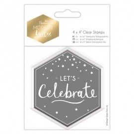 4 x 4 Clear Stamps - Modern Lustre - Lets Celebrate