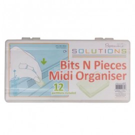 Midi Organiser (12 Partitions) - Bits N Pieces - Clear