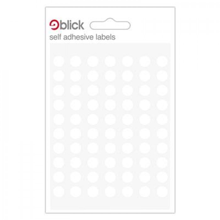 Blick Labels Circles White 8mm 490 Labels