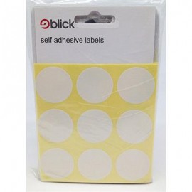 Blick Labels Circles White 29mm