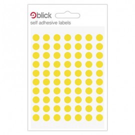 Blick Labels Circles Yellow 8mm 490 Labels
