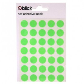 Blick Labels Circles Fluorescent Green 13mm 140 Labels