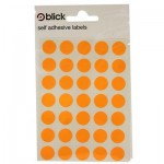 Blick Labels Circles Fluorescent Orange 13mm 140 labels
