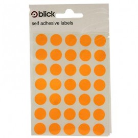 Blick Labels Circles Fluorescent Orange 13mm 140 labels