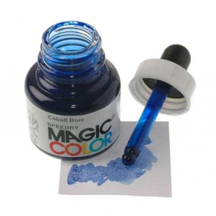 Magic Color Ink Liquid Acrylic Cobalt Blue 28ml with pipette MC500