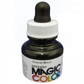 Magic Color Ink Liquid Acrylic Quasar Black Opaque 28ml with pipette MC900