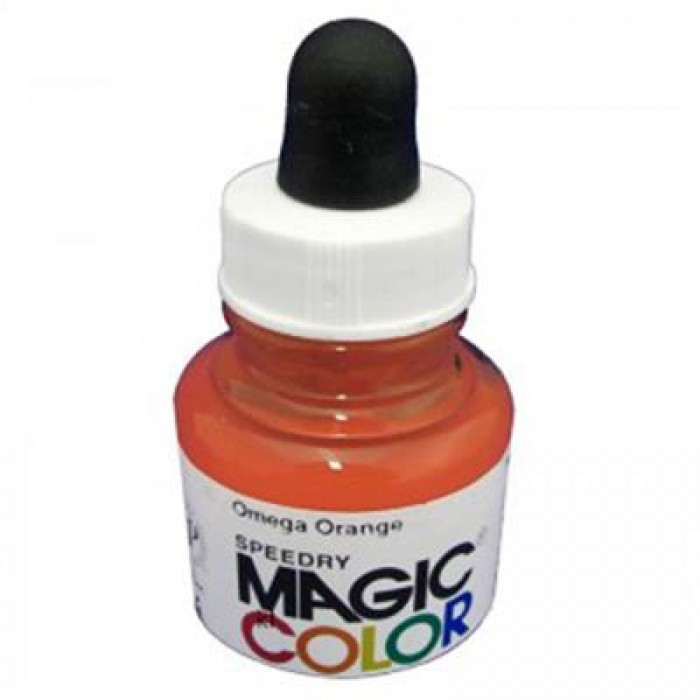 Magic Color Ink Liquid Acrylic Omega Orange 28ml with pipette MC200