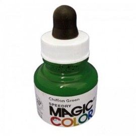 Magic Color Ink Liquid Acrylic Chiffon Green 28ml with pipette MC340