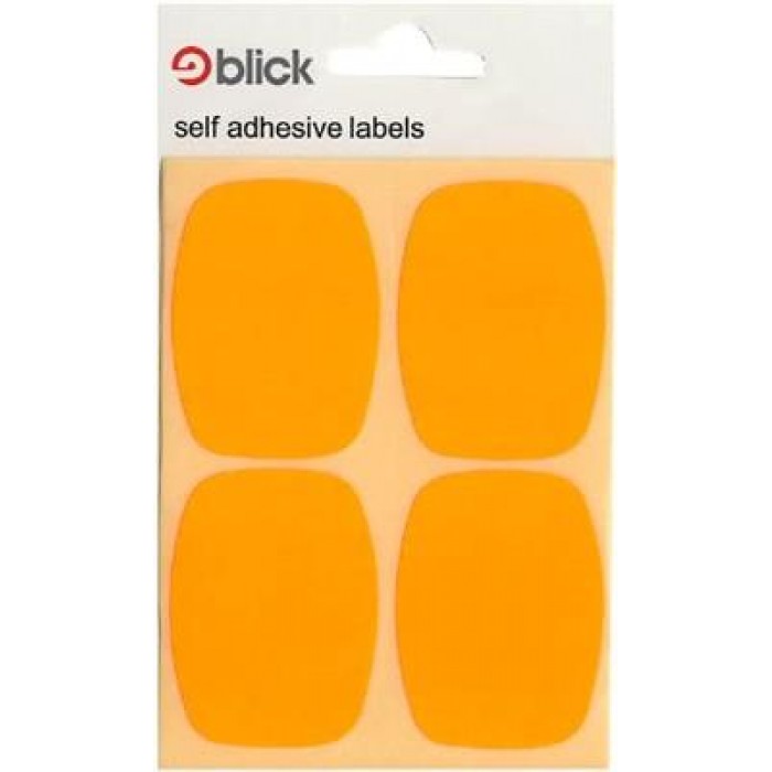 Blick Labels Fluorescent Orange 39 x 52mm 28 Labels