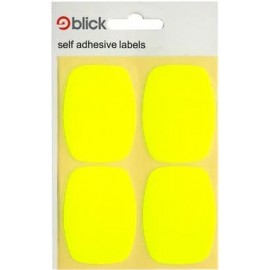 Blick Labels Fluorescent Yellow 39 x 52mm 28 Labels