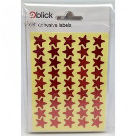 Blick Labels Metallic Stars Red