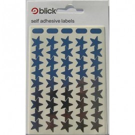 Blick Labels Metallic Stars Silver 14mm 135 Stickers