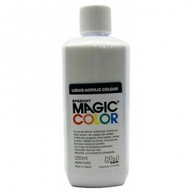 Magic Color Ink Liquid Acrylic Lunar White Opaque 250ml MC800