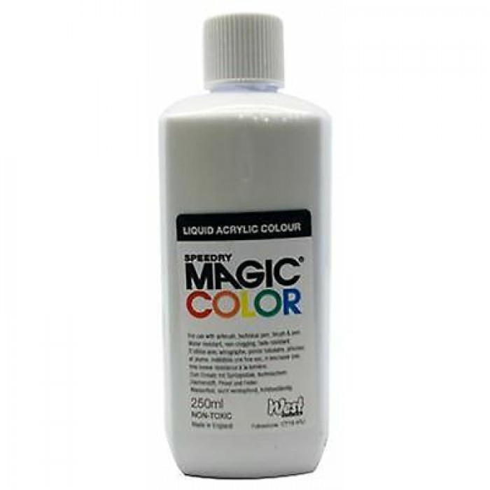 Magic Color Ink Liquid Acrylic Lunar White Opaque 250ml MC800