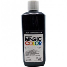 Magic Color Ink Liquid Acrylic Quasar Black Opaque 250ml MC900