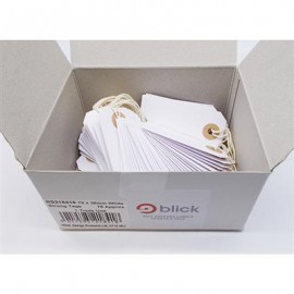 Blick Tags Strung White 70 x 35mm Pack 75