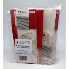 Blick Tags Luggage White 120 x 60mm Pack 10