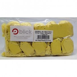 Blick Tags Strung Yellow 45 x 28 Pack 1000